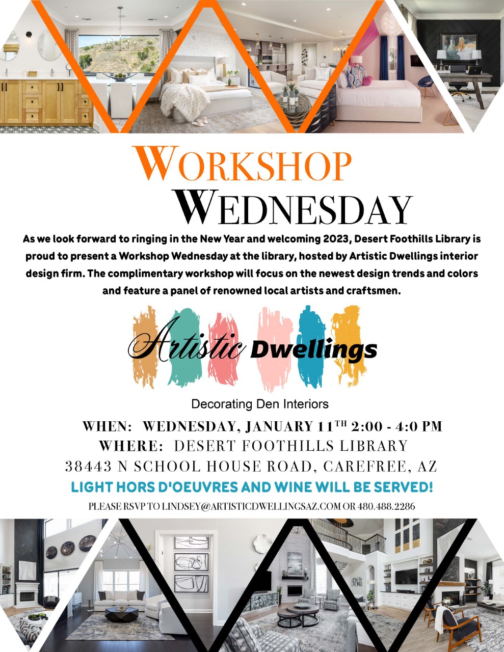 Artistic Dwellings presents a complimentary workshop on the latest design trends!
