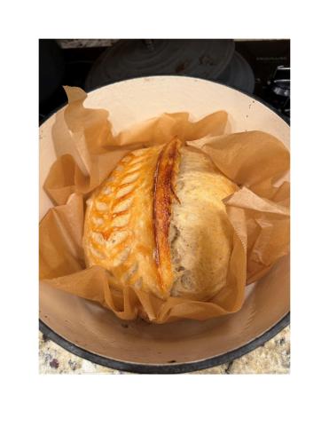 A loaf of Hailey's wonderful sourdough!
