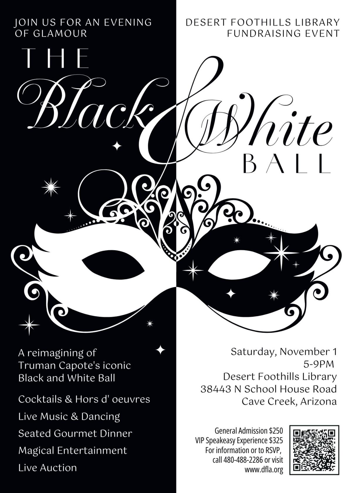 Black and White Ball Invitation